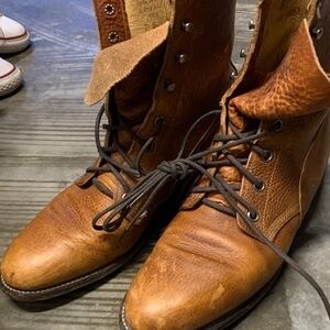 Justin Boots Men's Brown Leather Lace-Up Boots